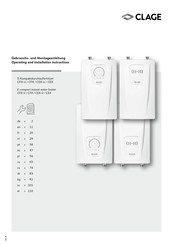 clage CFX-U Instructions D'utilisation Et D'installation