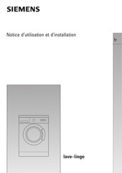 Siemens WXS1267FF Notice D'utilisation Et D'installation