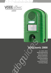 VOSS Sonic 2800 Notice D'utilisation