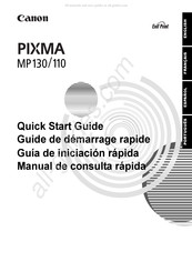 Canon PIXMA MP110 Guide De Démarrage Rapide