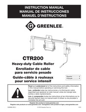 Greenlee CTR200 Manuel D'instructions