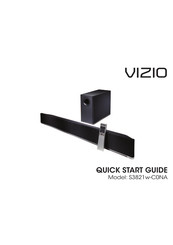 Vizio S3821w-C0NA Guide De Démarrage Rapide