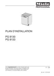 Miele professional PG 8133 Plan D'installation