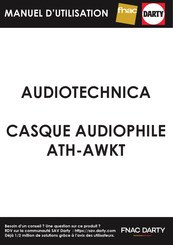 Audio-Technica ATH-AWAS Manuel D'utilisation