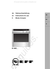 NEFF B 14H2 Serie Mode D'emploi