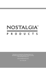 NOSTALGIA PRODUCTS CLFRZFRTSHVR2AQ Instructions Et Recettes