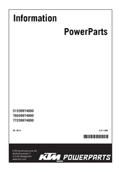 KTM Power Parts 76039974000 Mode D'emploi