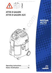 Nilfisk ALTO ATTIX 8 GALLON Notice D'utilisation