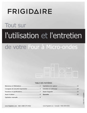 Frigidaire FMBS2227AB Tout Sur L'utilisation Et L'entretien