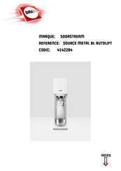 SodaStream SOURCE METAL BL AUTOLIFT Mode D'emploi