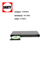 Toshiba XDE600KE Manuel D'utilisation