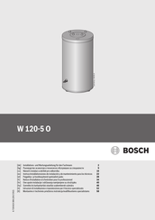 Bosch W 120-5 O Notice D'installation Et D'entretien Pour Le Professionnel