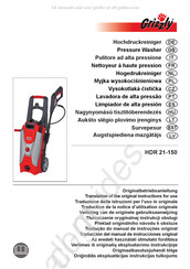 Grizzly HDR 21-150 Traduction De La Notice D'utilisation Originale