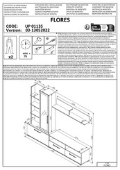 Home affaire Flores UP 01135 Instructions D'assemblage