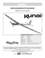 Hobbico Great Planes KUNAI GPMA1816 Notice De Montage Et D'utilisation