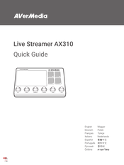 Avermedia Live Streamer AX310 Guide Rapide