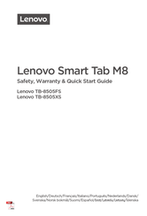 Lenovo TB-8505FS Guide D'utilisateur