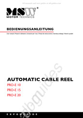 MSW Motor Technics PRO-E 15 Manuel D'utilisation