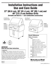 KitchenAid KBGN364 Instructions D'installation Et Guide D'utilisation Et D'entretien