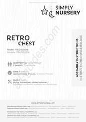 SIMPLY NURSERY RETRO CHEST 1118.010.0016 Instructions D'assemblage