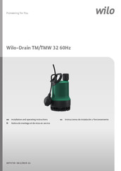 Wilo Drain TM 32/7/60 Notice De Montage Et De Mise En Service