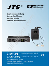 Monacor International JTS SIEM-2 /5 Mode D'emploi