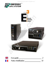 INFOSEC UPS SYSTEM E3 3000 VA Notice D'utilisation