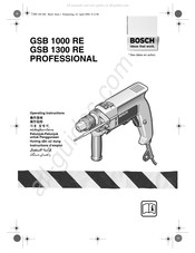 Bosch GSB 1300 RE PROFESSIONAL Instructions D'emploi
