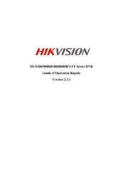 HIKVISION DS-9100HFI-ST Guide D'opérations Usuelles