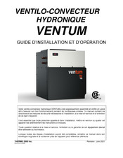 THERMO 2000 VENTUM 60 Guide D'installation Et D'operation