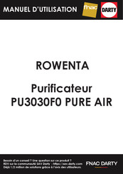 Rowenta PURE AIR PU3040 Manuel D'utilisation