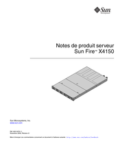 Sun Microsystems Sun Fire X4150 Manuel