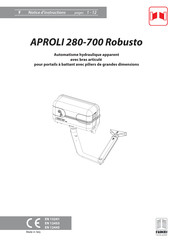 fadini APROLI 280 Robusto Notice D'instructions