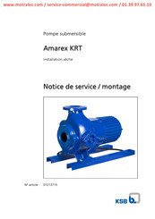 KSB Amarex KRT Notice De Service / Montage