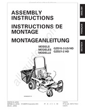 Kubota GZD15-3 LD Instructions De Montage