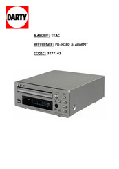 Teac PD-H380 Manuel Du Propriétaire