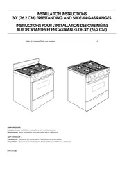 Whirlpool KGRA806PSS Instructions Pour L'installation