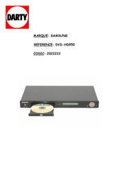 Samsung DVD-HD950 Mode D'emploi