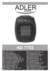 Adler europe AD 7702 Mode D'emploi