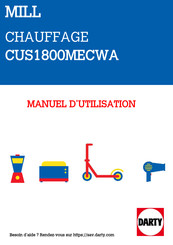 MILL CUS1800MECWA Manuel D'utilisation