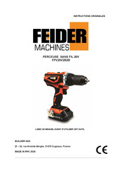 FEIDER Machines FPV20V2B2B Instructions Originales