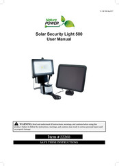 Nature Power Solar Security Light 500 Manuel D'instructions