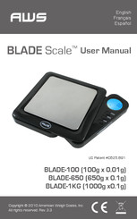 AWS Scale BLADE-1KG Manuel De L'utilisateur