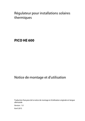 Prozeda PICO HE 600 Notice De Montage Et D'utilisation