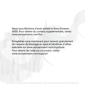 Sony Ericsson S500 Mode D'emploi