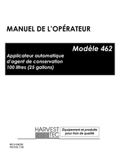 Harvest TEC 462 Manuel De L'opérateur