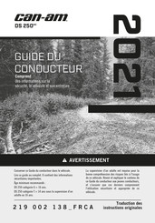 BRP can-am DS 250 MC 2021 Guide Du Conducteur