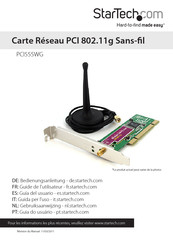 StarTech PCI555WG Guide De L'utilisateur