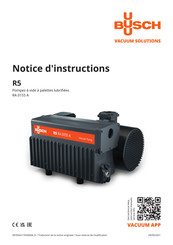 BUSCH R5 RA 0155 A Notice D'instructions