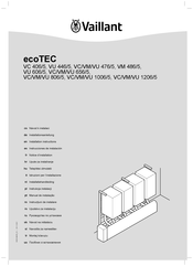 Vaillant ecoTEC VU 606/5 Notice D'installation